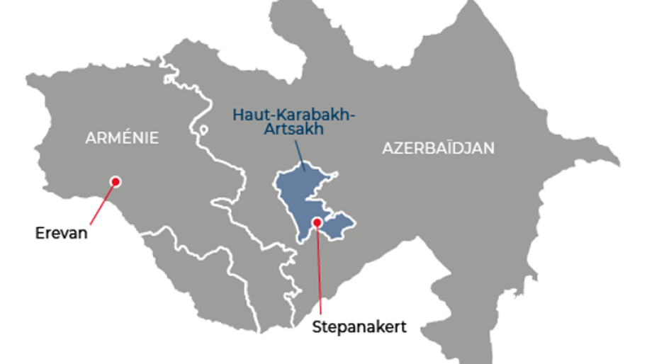 Aktivitätskarte zu Armenien und Aserbaidschan. Januar 2023.