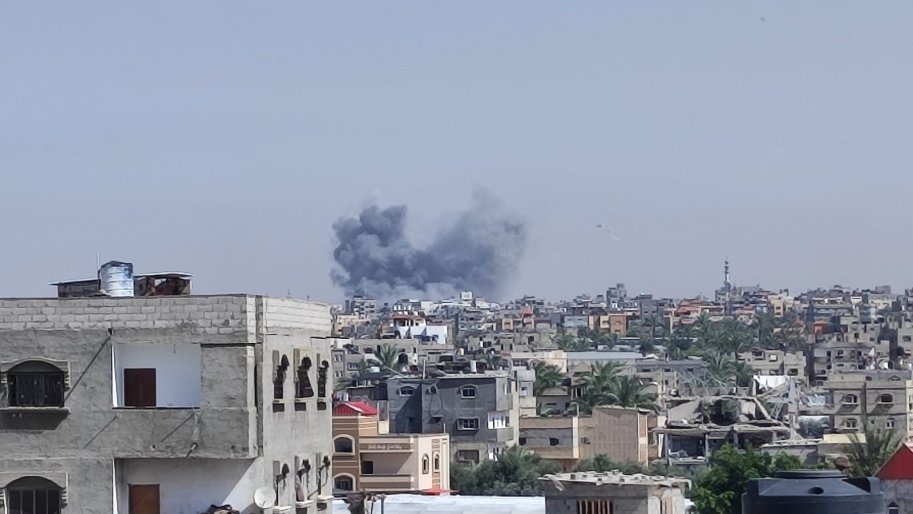 Bombardement à Rafah. 10 mai 2024.