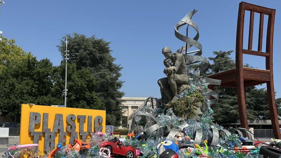 Place des Nations, traité pollution plastique