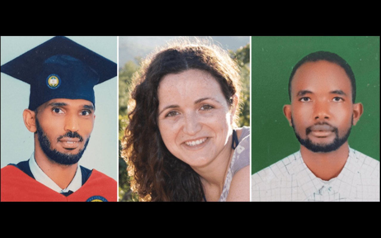 Yohannes Halefom Reda, María Hernández und Tedros Gebremariam. Die drei wurden am 24. Juni 2021 in der Region Tigray in Äthiopien brutal ermordet.