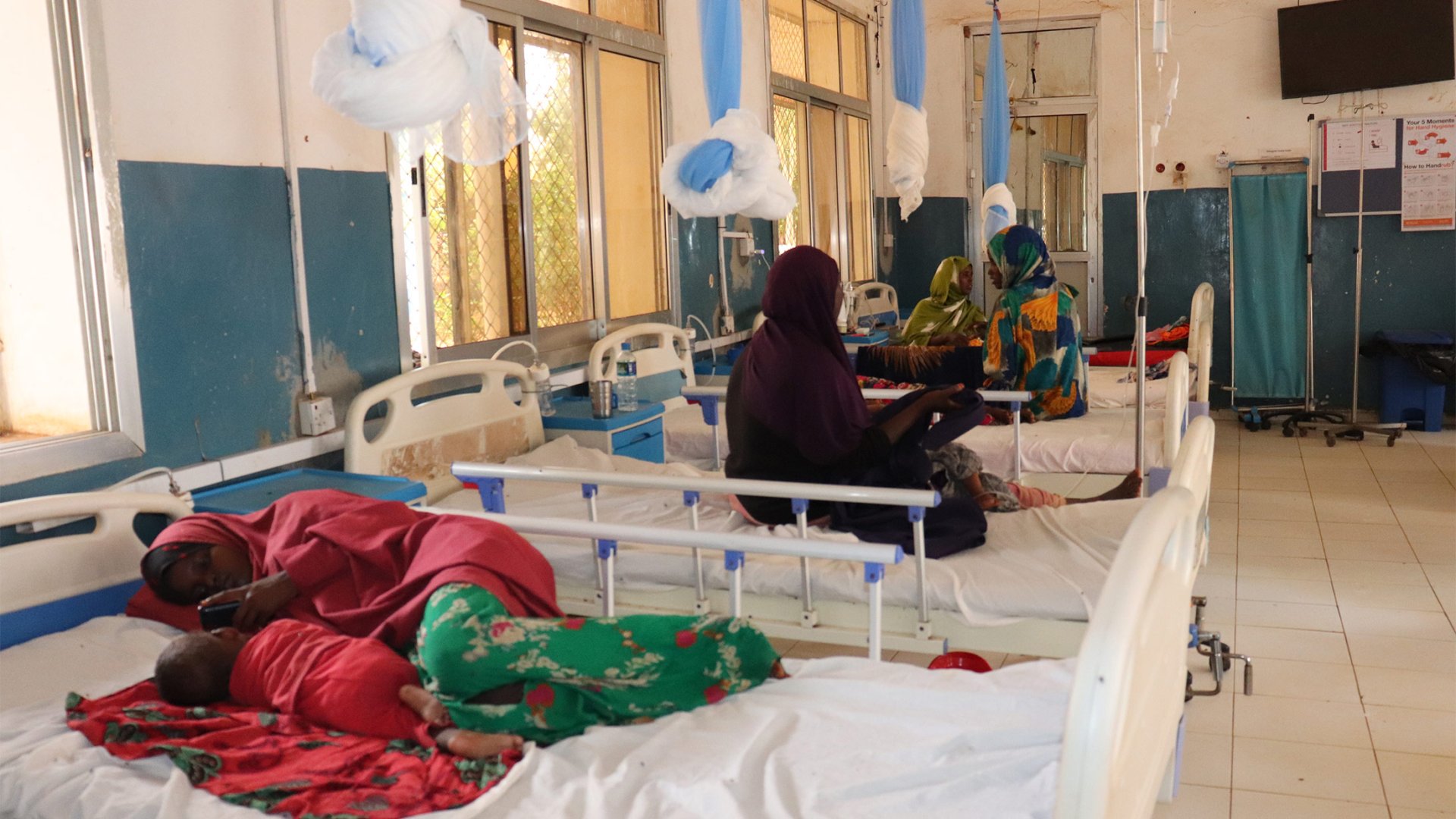 Le service d'isolement de l'hôpital de Baidoa en Somalie.