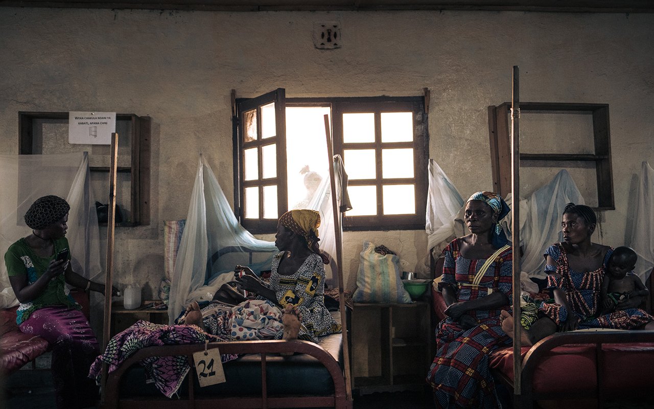 Vue du service pédiatrique soutenu par MSF à l'hôpital général de Kayna. 1 avril 2023, Nord Kivu, RDC