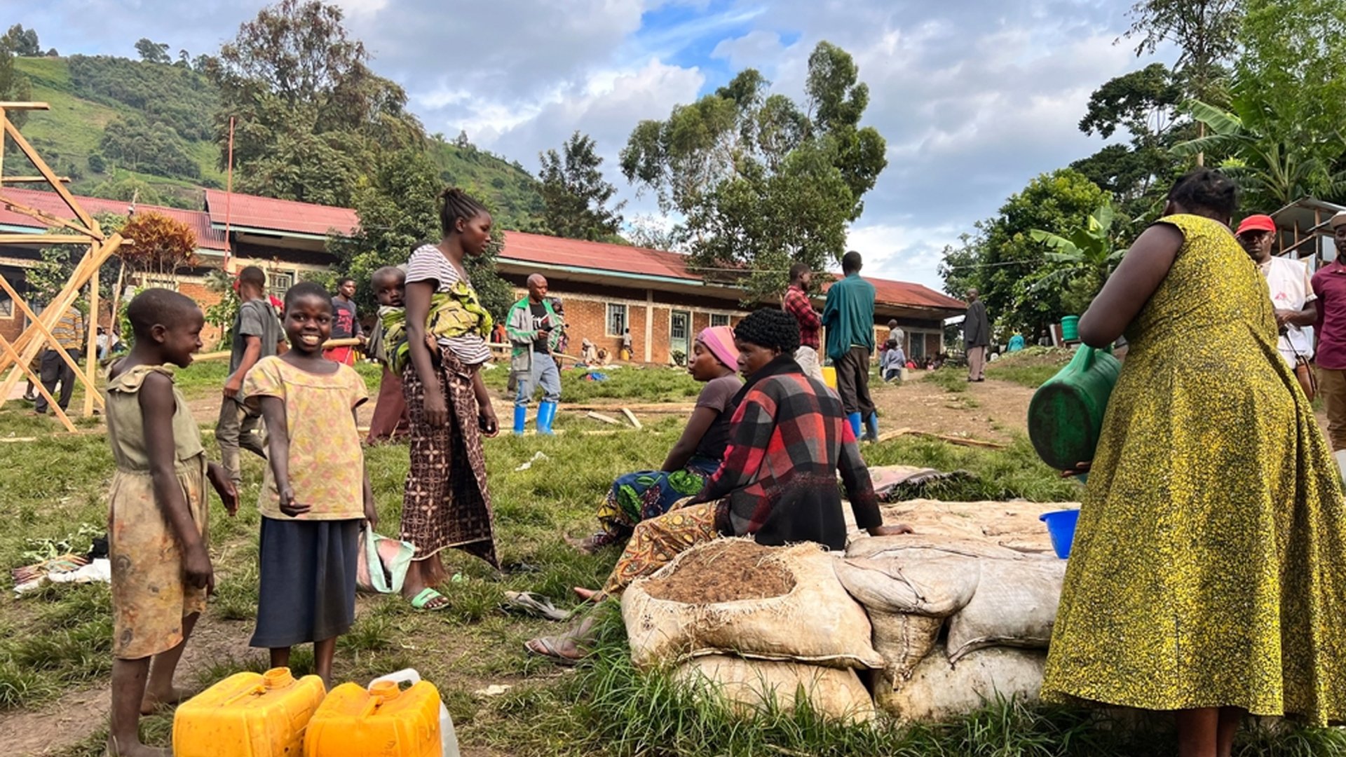 Des personnes déplacées dans la ville de Minova. Sud-Kivu. RDC.