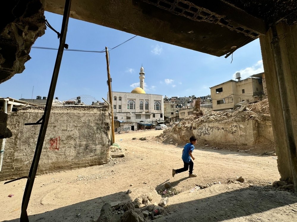 Vue du camp de réfugiés de Nur Shamps à Tulkarem. Octobre 2024. Cisjordanie.  