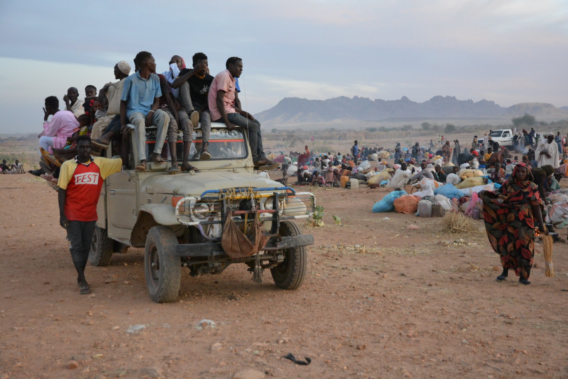 Images du déplacement dans un camp autour de Tawila.