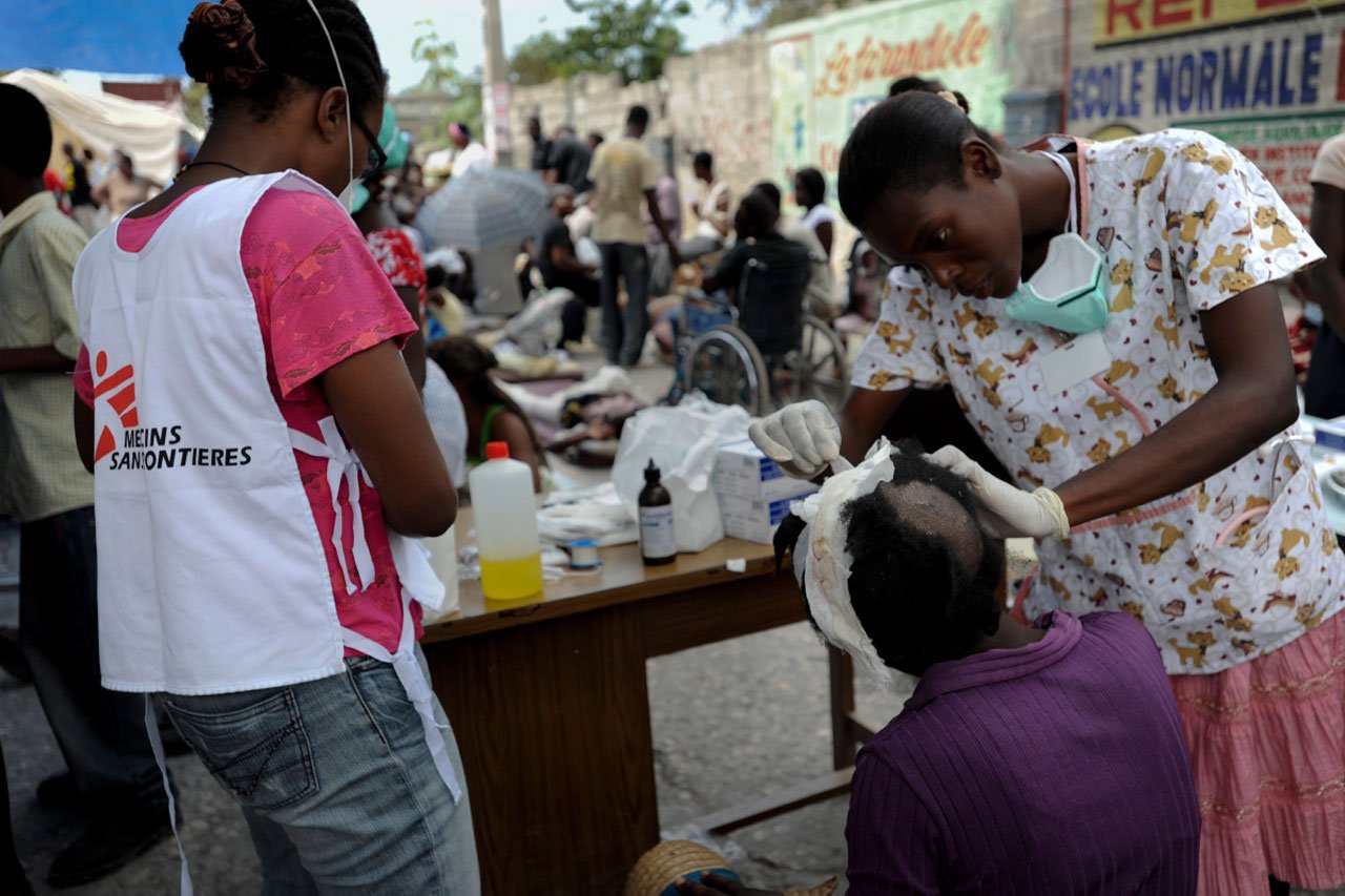 Haiti, dans le district du Carrefour de Port-au-prince. 17 Janvier 2010