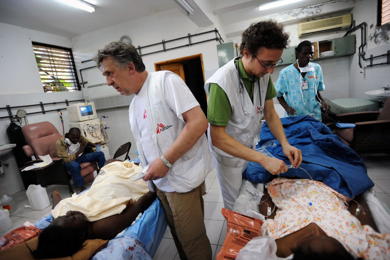À l'hôpital général de Port-au-Prince, Haiti, 20 January 2010.