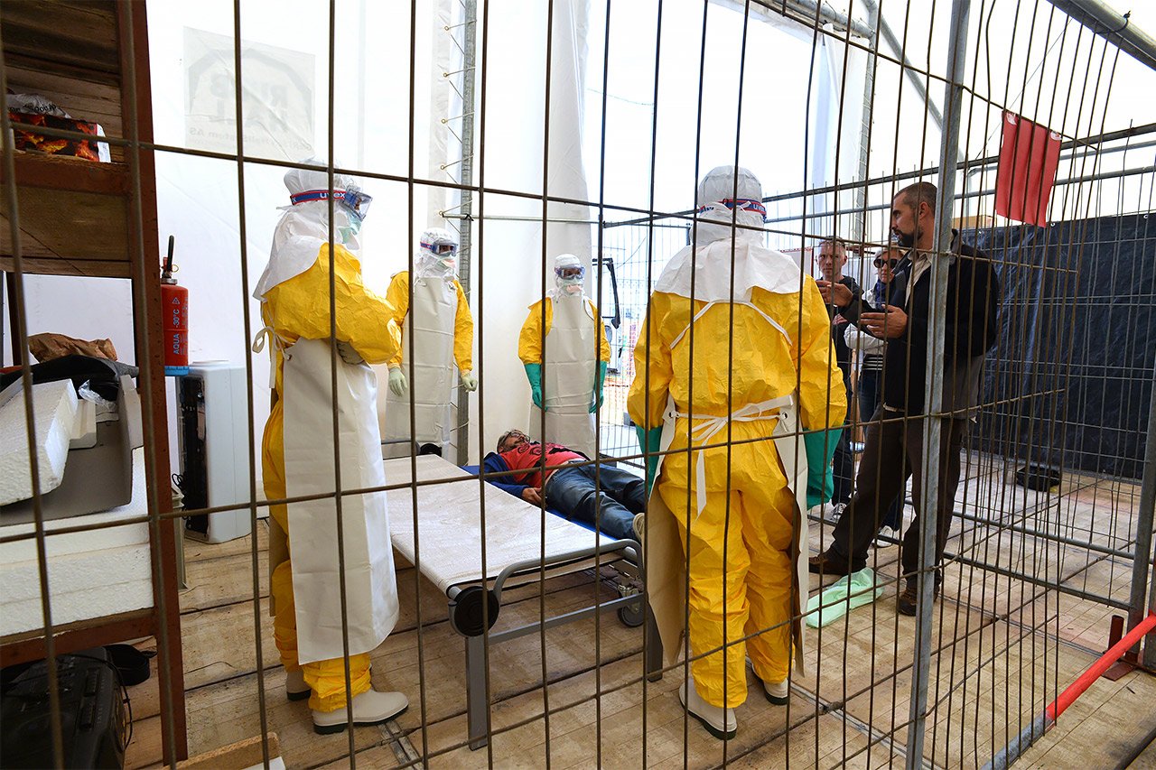 Formation ebola de MSF, Belgique, 20.08.2014