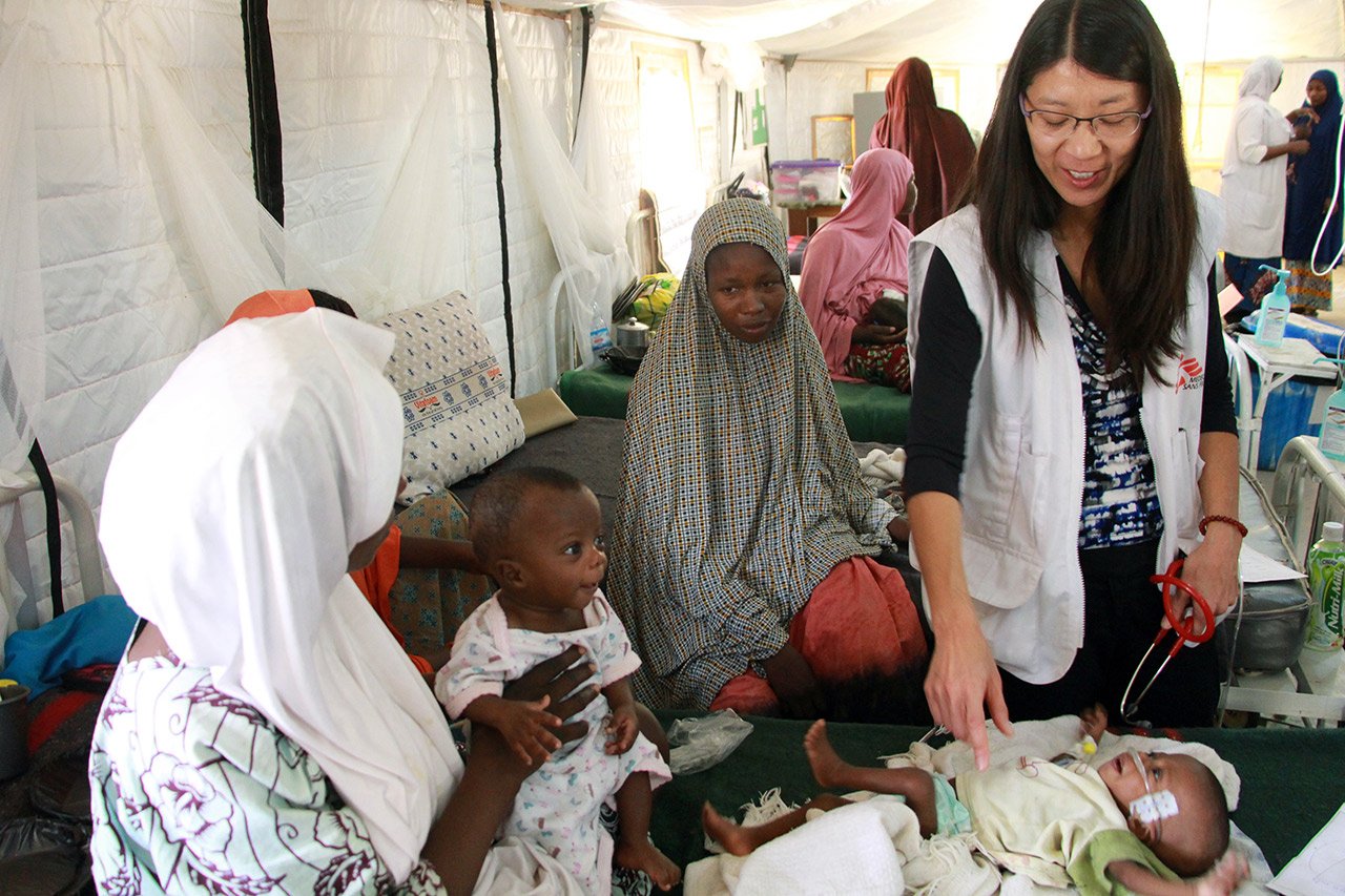 Joanne Liu, présidente internationale de MSF, durant une visite à Maiduguri, Nigeria, en février 2017.