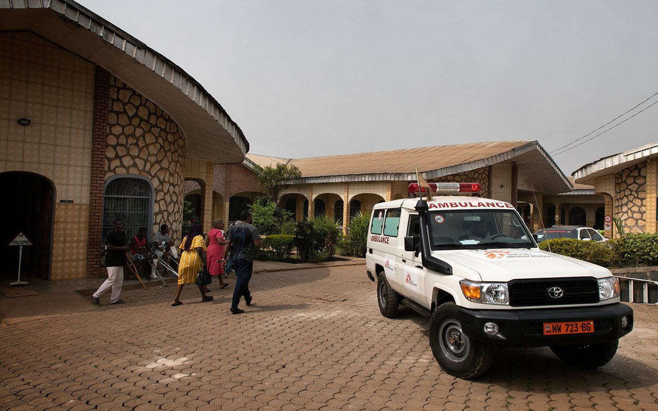 Vue du service des femmes et des enfants de l'hôpital Saint Mary Soledad, soutenu par MSF. Bamenda, dans le nord-ouest du Cameroun.