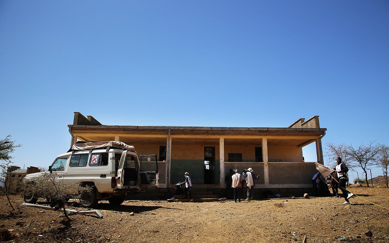 Vue d’une clinique mobile dans le village d'Adiftaw, dans la région du Tigré