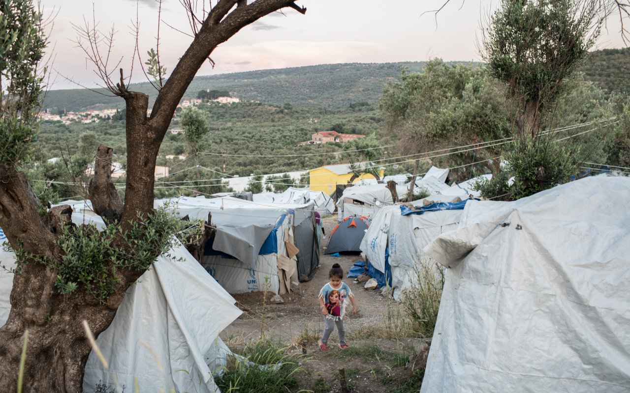 Zu viele Zelte auf zu kleinem Raum im Camp Moria.