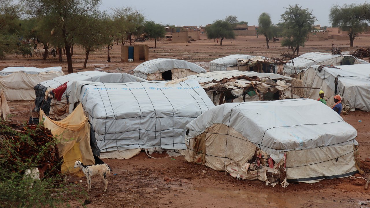 Un camp de déplacés.