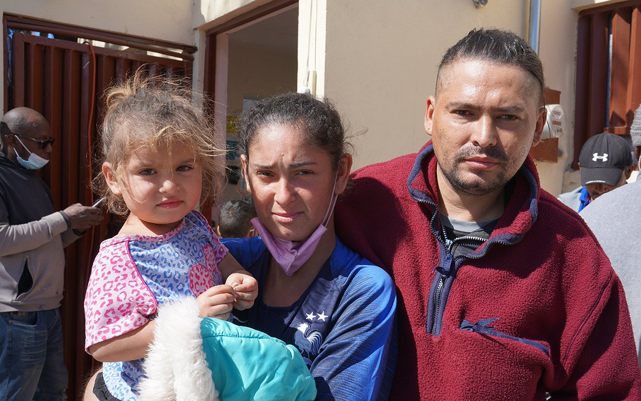 Marvin, 37 ans, avec sa femme et sa fille de deux ans.