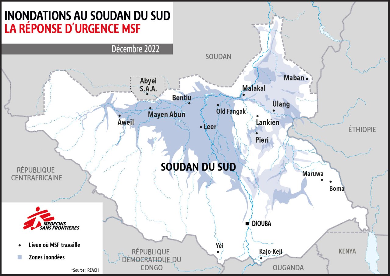 Carte Réponse MSF Soudan du Sud