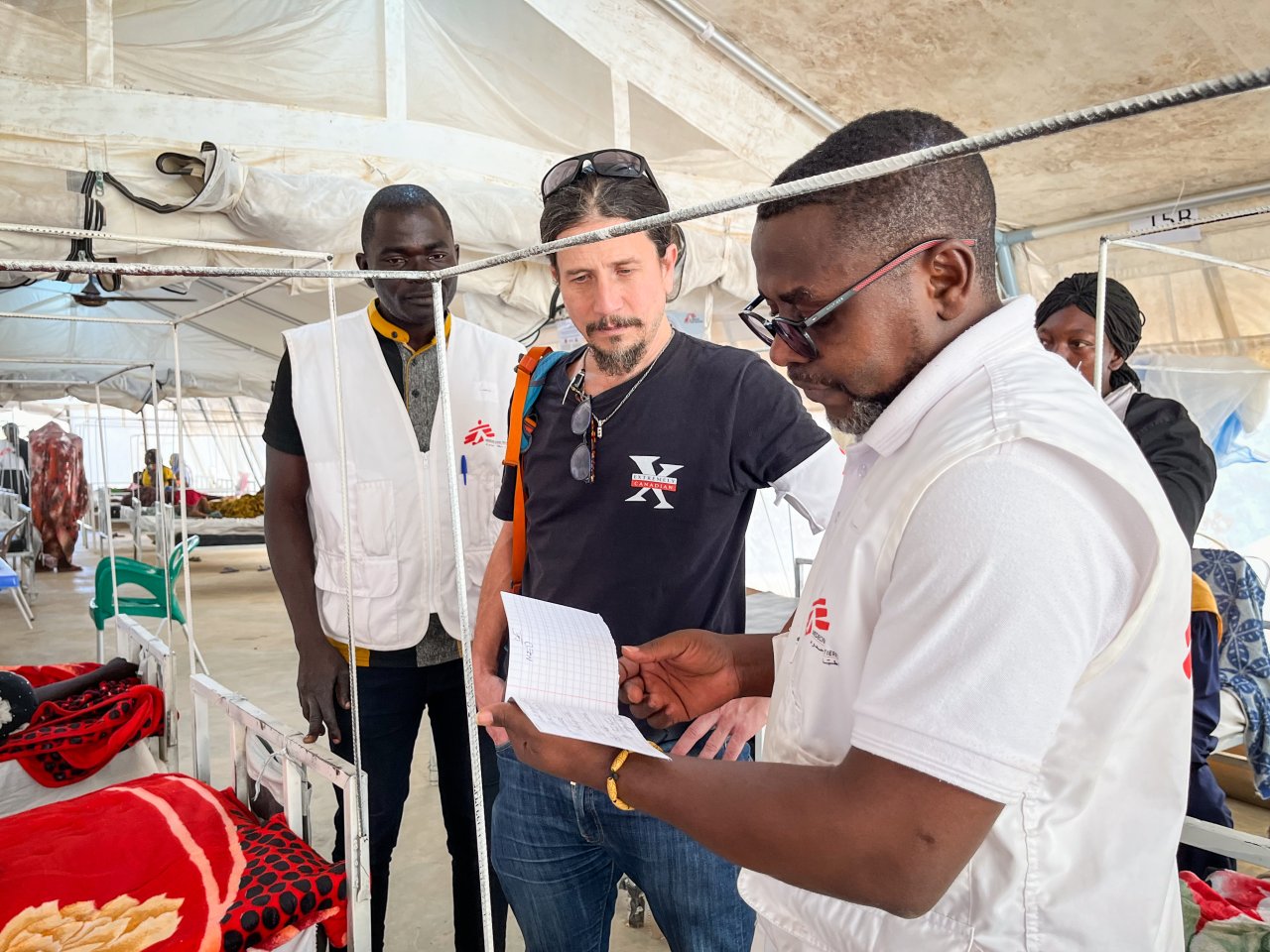 Stephen Cornish, Generaldirektor MSF Schweiz, im Ourang Camp. Tschad, Dezember 2023.