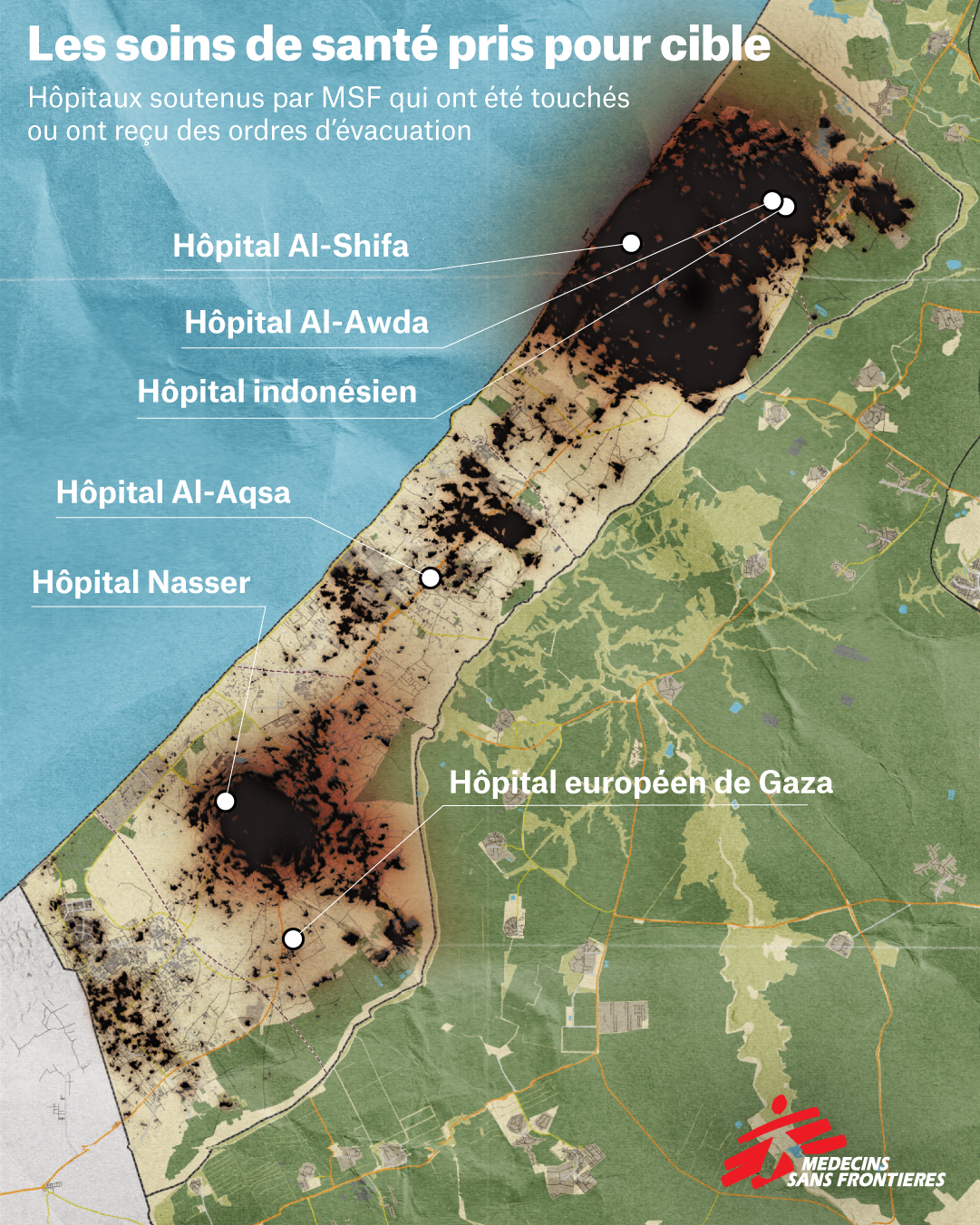 MSF Aide Humanitaire Urgence Gaza Attaques sur les Hopitaux