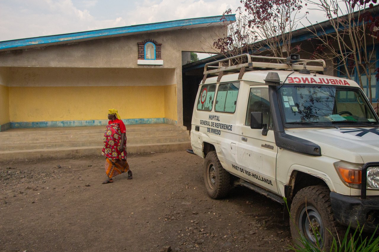 Das Arreal des Referenzspital in Mweso in der Provinz Nord-Kivu. DR Kongo, August 2023.