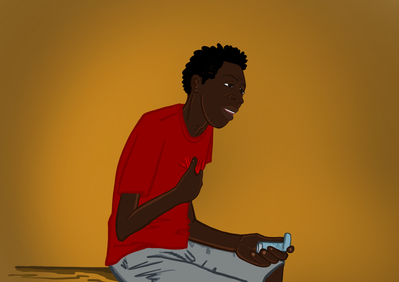 Ein fiktives Porträt von Ronaldo, einem jungen Mann mit Asthma, der in Port-au-Prince, Haiti, lebt