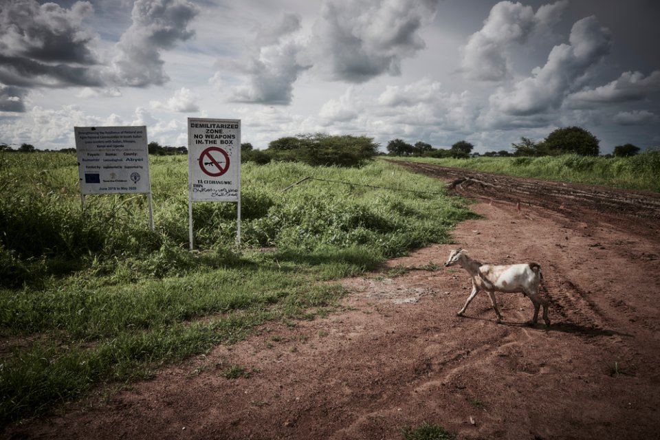 Grenzübergang nach Abyei. Südsudan, August 2022.