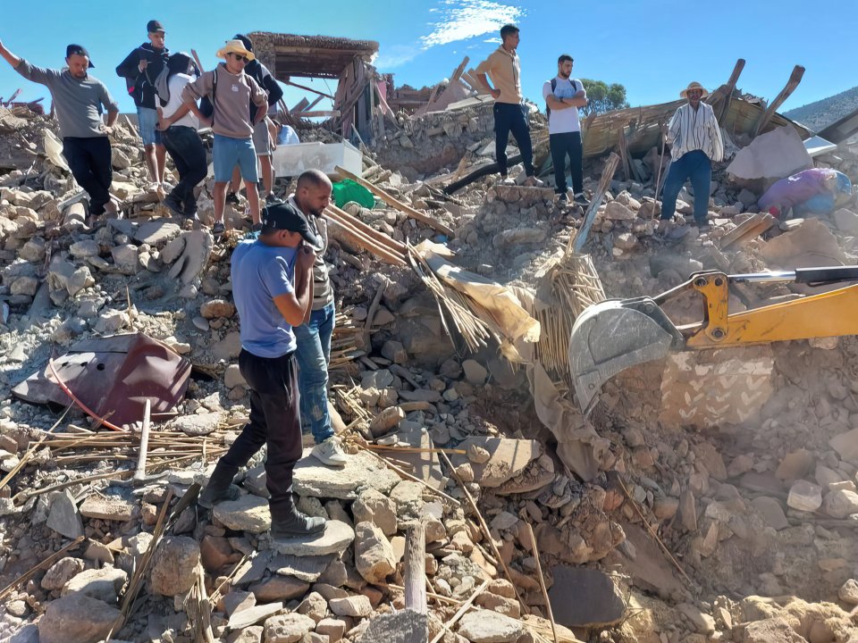 Unsere Teams prüfen die den Bedarf an Unterstützung nach dem schweren Erdbeben vom 8. September 2023 in Marokko. Tararat, 10. September 2023.
