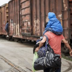 Un homme au Mexique sur la route de la migration, en décembre 2018.