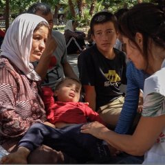 Réfugiés sans-abri sur la place Victoria, à Athènes. 09 juillet 2020, Grèce.