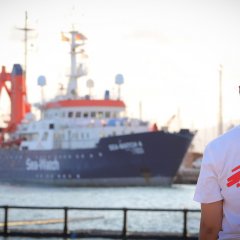 Barbara Deck, coordinatrice médicale de projet MSF avec le Sea-Watch 4, nouveau navire destiné aux opérations de sauvetage en Méditerranée centrale avec Sea-Watch. Burriana, Espagne, 05.08.2020