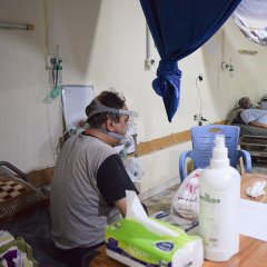 Das Al-Kindy-Spital in Bagdad nimmt viele schwerkranke Covid-19-Patientinnen und -Patienten auf. 