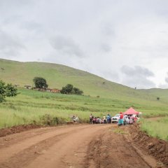 Mobiles Covid-19-Impfzelt von Ärzte ohne Grenzen in der Region Shiselweni.
