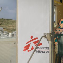 Gesundheitspromotor Patienten Zervou-Zentrum auf Samos. Griechenland. 2022.