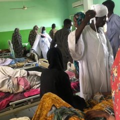 L'intérieur de l'hôpital Sud, à El Fasher combats. Avril 2023, Soudan.