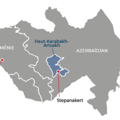 Aktivitätskarte zu Armenien und Aserbaidschan. Januar 2023.