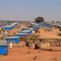 Blick auf das Vertriebenencamp Ourang im Osten des Tschads, 7. Dezember 2023.