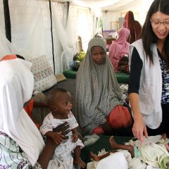 Joanne Liu, présidente internationale de MSF, durant une visite à Maiduguri, Nigeria, en février 2017.
