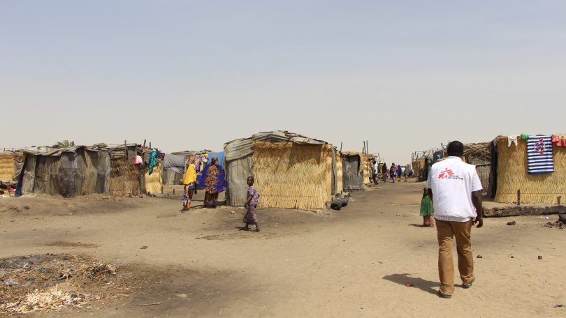 Flüchtlings-Camp in Monguno im Bundesstaat Borno. Februar 2019, Monguno, Nigeria.