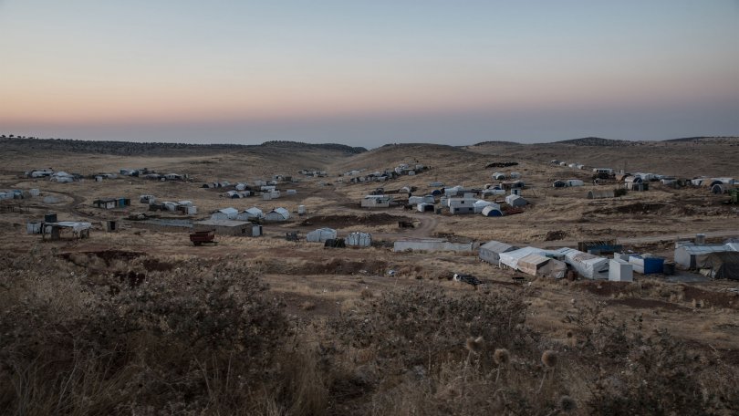 Blick auf das Vertriebenenlager in der Region von Sinjar. 