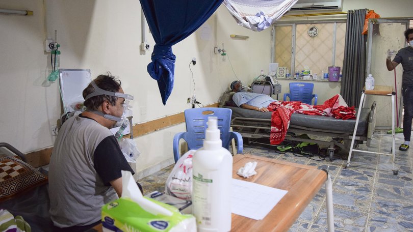 Das Al-Kindy-Spital in Bagdad nimmt viele schwerkranke Covid-19-Patientinnen und -Patienten auf. 