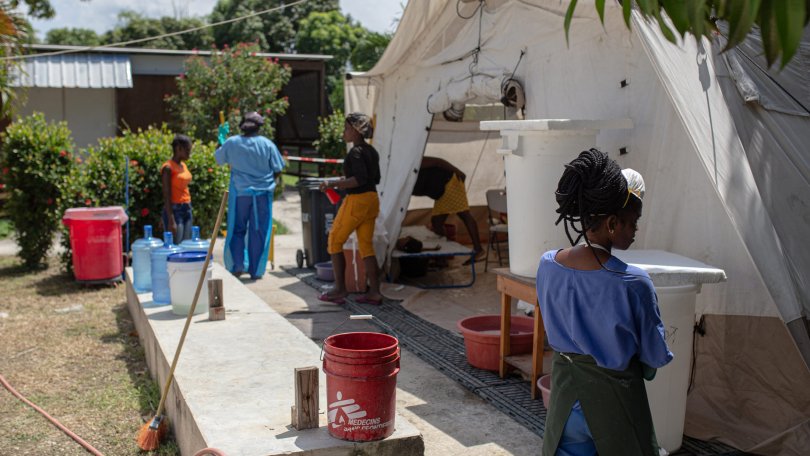 Das Cholera-Behandlungszentrum in Cité Soleil © MSF 