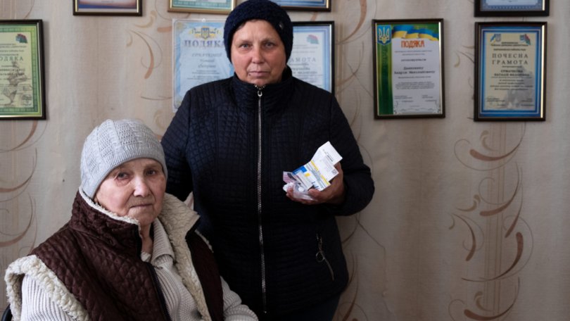 Deux patientes hospitalisées en Ukraine. Octobre 2022.