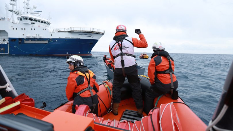 Rettungsmission im zentralen Mittelmeer, 13. Februar 2023.
