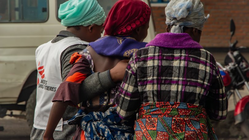 Hilfe für Opfer sexualisierter Gewalt in Kanyaruchinya. Demokratische Republik Kongo, Februar 2024.