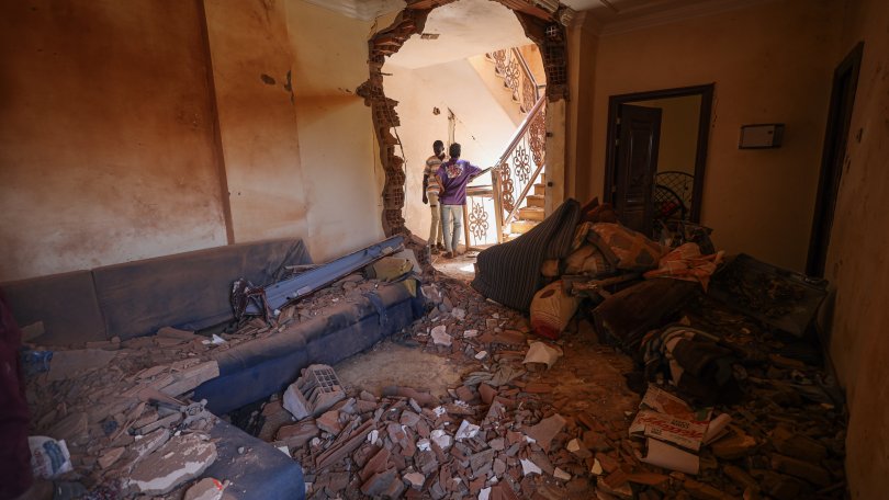 Maison détruite à Khartoum, Avril 2023
