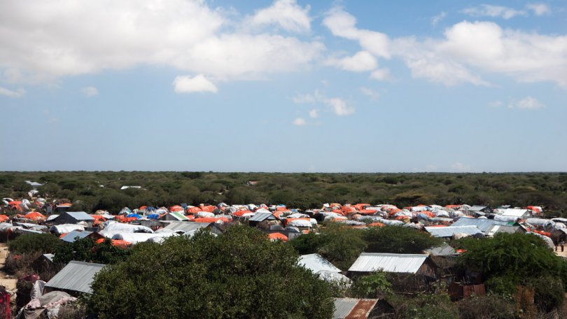 Regroupement de déplacés à Hawa Abdi, Somalie