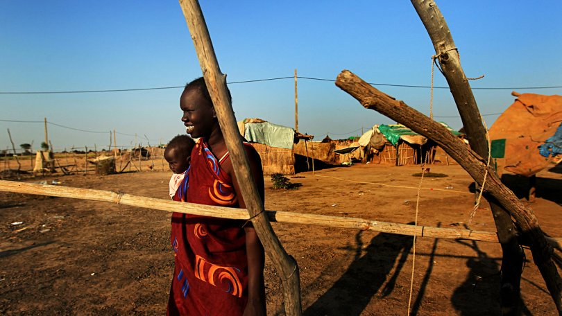 Le village d’Abyei a été quasiment détruit par de violents affrontements en 2008, provoquant la fuite de la population soit au Nord Soudan, soit au Sud-Soudan.