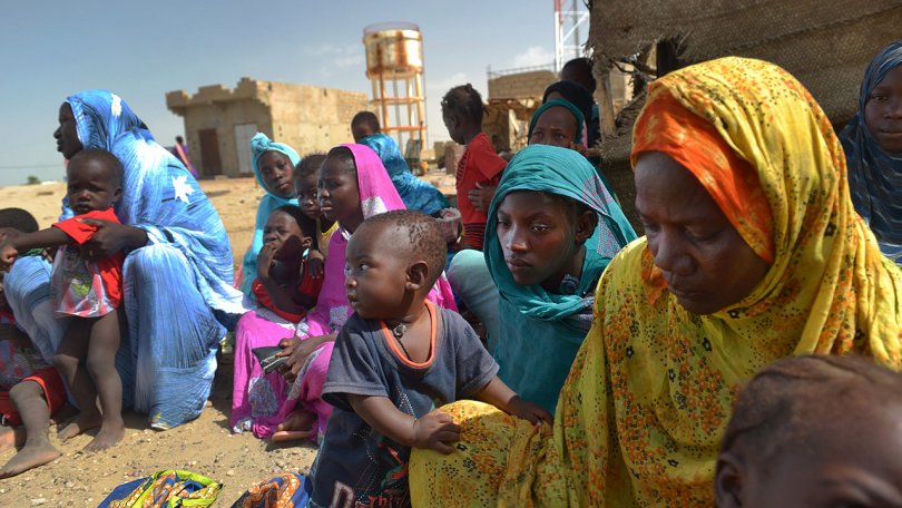 Suite aux bombardements survenus à Lere, plus au nord, plusieurs centaines de personnes ont traversé la frontière mauritanienne.