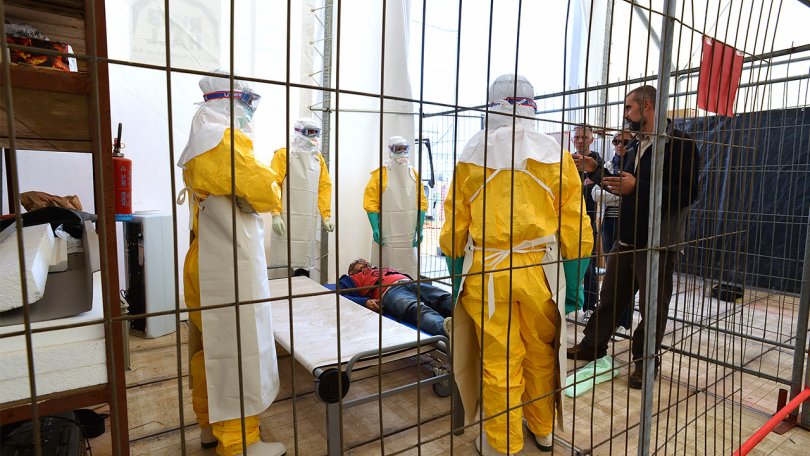 Formation ebola de MSF, Belgique, 20.08.2014