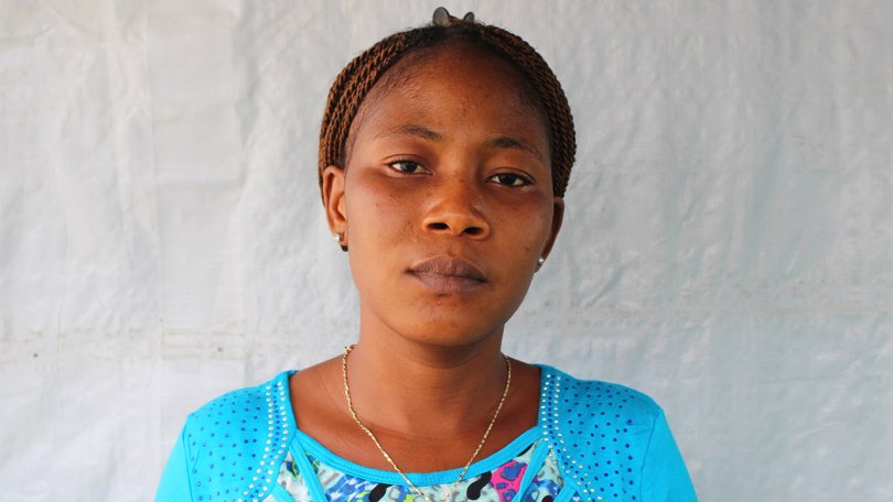 Hellen Morris, survivante d’Ebola au Liberia. Le virus a emporté son mari et sept membres de sa famille, dont ses beaux-parents, en août 2014.