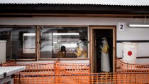 Novembre 2017 dans le centre de traitement Ebola de Bunia en République démocratique du Congo.