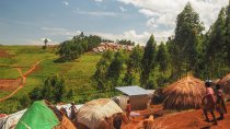 Un site de déplacés dans le territoire de Djugu, province de l'Ituri en République démocratique du Congo. Mai 2020.